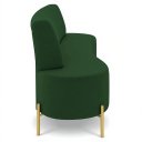 Ver imagem 5 de Sofá 2 Lugares 135cm Pés Aço Dourado Tamar Veludo Verde Z08 - Mpozenato