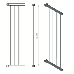 Portão Grade Cachorro Seguraça Proteção Criança 139 a 144 Cm:preto - 6