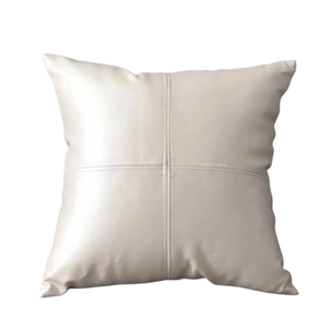 Almofada Couro Natural Legitimo:branco