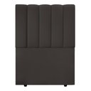 Ver imagem 2 de Cabeceira Cama Box Solteiro Kharla 90cm Veludo Marrom - Desk Design