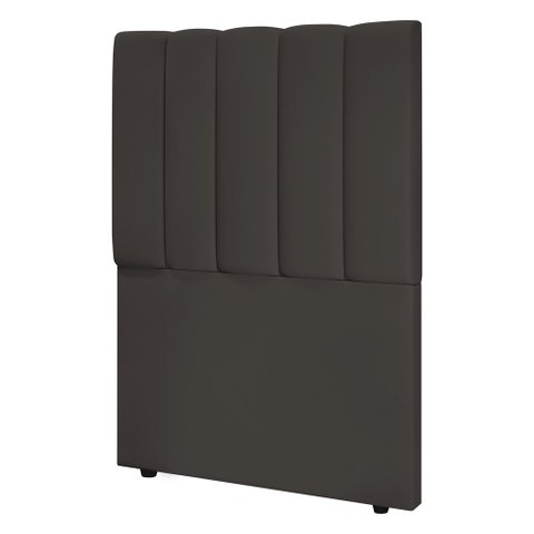 Cabeceira Cama Box Solteiro Kharla 90cm Veludo Marrom - Desk Design