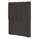 Ver imagem 1 de Cabeceira Cama Box Solteiro Kharla 90cm Veludo Marrom - Desk Design