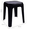 Banquinho Plástico 45cm Astra Banqueta Ecológica Até 140kg Preta - 4
