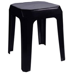 Banquinho Plástico 45cm Astra Banqueta Ecológica Até 140kg Preta - 1