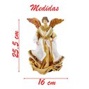 Ver imagem 2 de Estátua Natal Estatueta Decorativa em Resina Anjo Plus 25,5cm