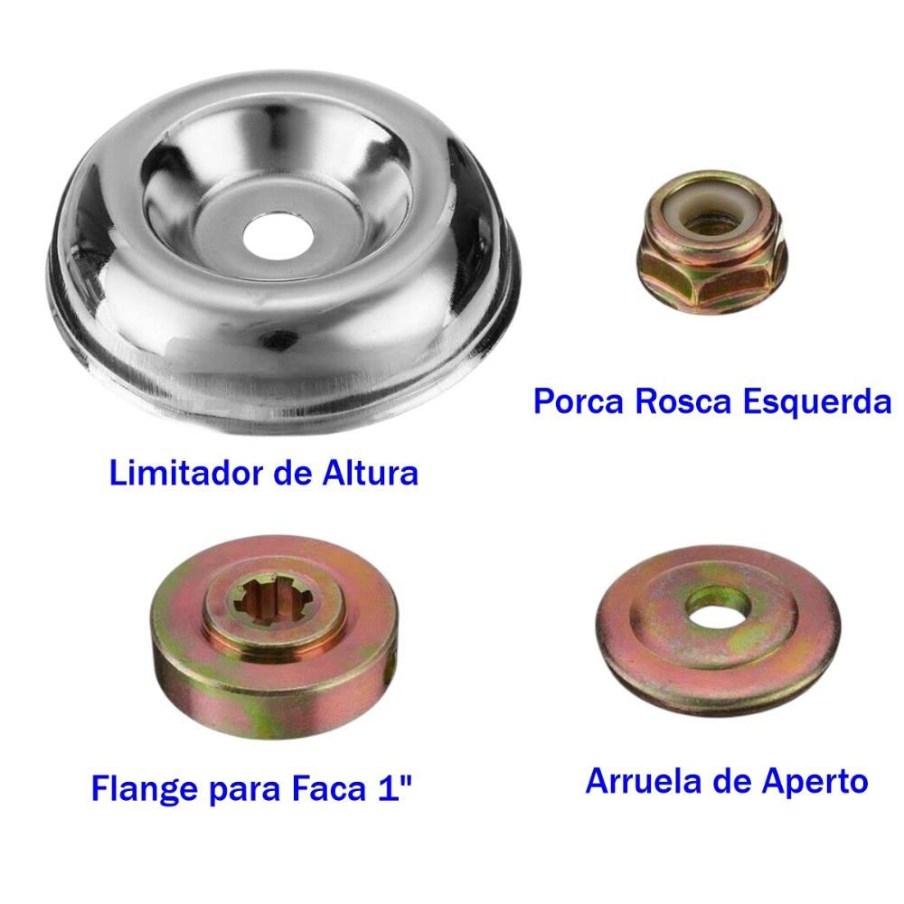 Kit Prende Faca Flange Arruela Roçadeiras Gasolina 26cc a 62cc - 4