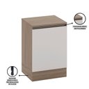 Ver imagem 7 de Balcão com Tampo 58cm 1 Porta Etna Bege/Carvalho Oak/Off White