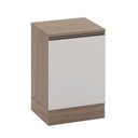 Ver imagem 1 de Balcão com Tampo 58cm 1 Porta Etna Bege/Carvalho Oak/Off White