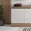 Ver imagem 6 de Balcão com Tampo 58cm 1 Porta Etna Bege/Carvalho Oak/Off White