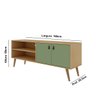 Rack para Tv Genialflex 2 Portas 160 Cm Amber Savana Alecrim - 3