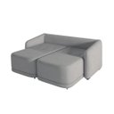 Ver imagem 4 de Sofá Cama Modulado Retrátil e Reclinável Decorativo Varsóvia 176cm Bouclê Cinza Chumbo G33 - Gran Be