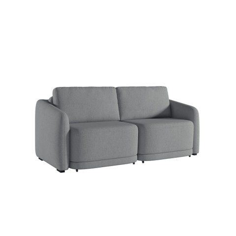 Sofá Cama Modulado Retrátil e Reclinável Decorativo Varsóvia 176cm Bouclê Cinza Chumbo G33 - Gran Be