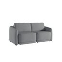 Ver imagem 1 de Sofá Cama Modulado Retrátil e Reclinável Decorativo Varsóvia 176cm Bouclê Cinza Chumbo G33 - Gran Be