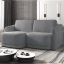 Ver imagem 7 de Sofá Cama Modulado Retrátil e Reclinável Decorativo Varsóvia 176cm Bouclê Cinza Chumbo G33 - Gran Be