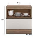 Ver imagem 5 de Balcão com Tampo 80cm 1 Porta 1 Gaveta Etna