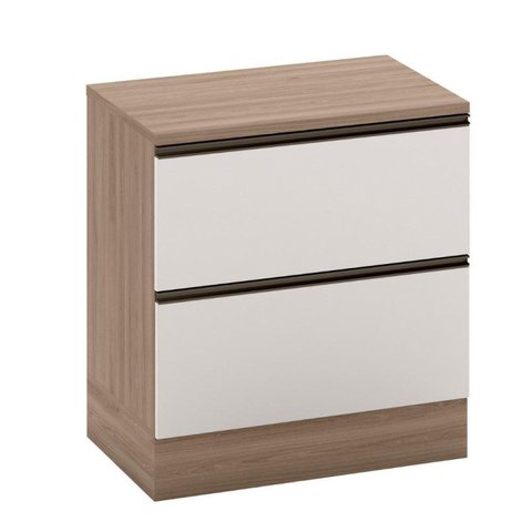 Balcão com Tampo 80cm 1 Porta 1 Gaveta Etna Bege/Carvalho Oak/Off White