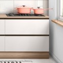 Ver imagem 6 de Balcão com Tampo 80cm 1 Porta 1 Gaveta Etna Bege/Carvalho Oak/Off White