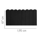 Ver imagem 2 de Painel Estofado Luxo Nuvem Alanis 195cm King Size para Cama Box Corino Preto - Gat Magazine