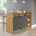 Ver imagem 2 de Ilha Gourmet 160cm 3 Portas Tampo Pintura UV Itatiaia