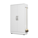 Ver imagem 3 de Armário Multiuso de Lavanderia com Espaço para Produtos de Limpeza e Porta Vassouras:branco