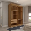 Ver imagem 6 de Guarda-roupa Solteiro Mykonos 4 Portas 2 Gavetas com Espelho - Panorama Móveis