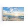 Praia Mar Pássaros Paisagem Nuvens Quadro Canvas 60x40cm - 1