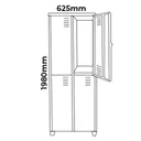 Ver imagem 3 de Armário Roupeiro de Aço Vestiário 4 Portas Locker