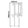 Armário Roupeiro de Aço Vestiário 4 Portas Locker - 3