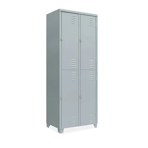 Armário Roupeiro de Aço Vestiário 4 Portas Locker
