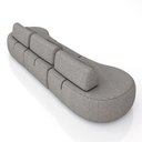 Ver imagem 5 de Sofá Sala de Estar Modulado França 326cm Encosto Articulável com Almofadas Linho Cinza Escuro G45 -