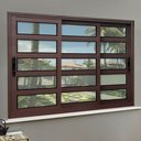 Ver imagem 2 de Janela Alumínio Elite c/Travessas 3F.Móv.1/3 120x150 V.Lis.Marrom Corten Brimak
