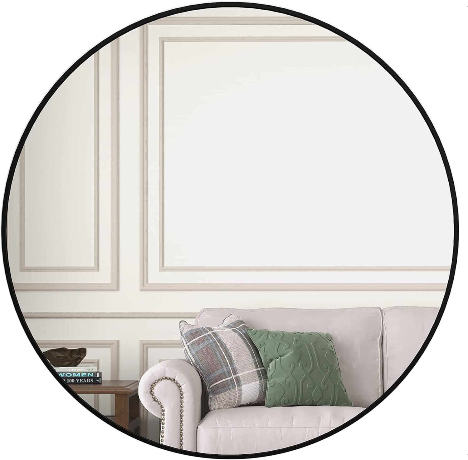 Ver imagem 6 de Espelho Redondo com Moldura Preta Iluminado com Led Quente 60cm