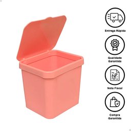 Lixeira De Pia Cesto De Lixo Bancada Prática Cozinha 3,6l Rosa - 2