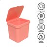 Lixeira De Pia Cesto De Lixo Bancada Prática Cozinha 3,6l Rosa - 2