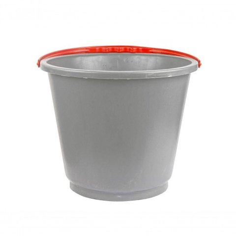 Balde para Concreto PVC com Alça PVC 12L Cinza Transporte de Materiais Max Ferramentas