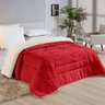 Edredom Coberdrom Sherpa/manta Queen Conforto 01 Peça Cor:vermelho - 2
