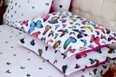 Ver imagem 4 de Kit 5 Pçs Cobre Leito Colcha Casal Queen Belize com Babados: Borboletas Pink
