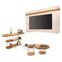 Ver imagem 1 de Painel Suspenso Armony Off White Cinamomo com Kit Mesa de Centro Sky e Aparador Infinity Cinamomo -