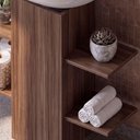 Ver imagem 5 de Coluna Multiuso para Banheiro com Nichos Decorativos Nogal