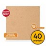 Chapa de Mdf Cru 3mm Placas 20x20 Artesanato 40 Unid. - 3