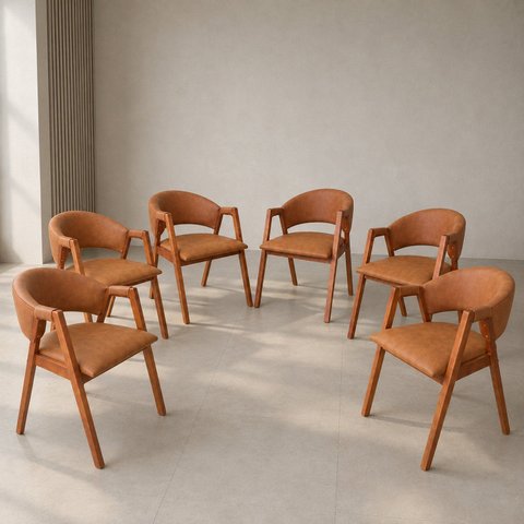 Poltronas de Jantar 6 Unidades em Durango Sofisticadas & Elegantes