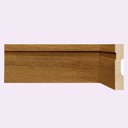 Ver imagem 1 de Kit Rodapé de MDF 10CMX15MMX2,40m 15 Barras com Friso 1002 Marrom/Turim Frisado Moldufama