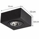 Ver imagem 2 de Luminária Plafon de Sobrepor Box 13x8,5cm Bivolt Soquete GU10 Dital Hall de Entrada Corredores