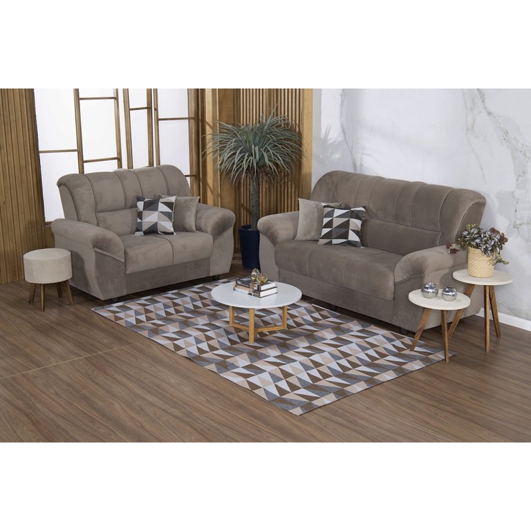 Kit Sala Tapete 3,00 X 1,45 + 4 Capas de Almofada Jacquard Luxo Macio Emborrachado Antiderrapante Es Kit Sala Tapete 3,00 X 1,45 + 4 Capas de Almofada Jacquard Luxo Macio Emborrachado Antiderrapante Es