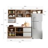 Cozinha Modulada Completa 6 Peças 6 Portas 3 Gavetas com Portas Vidro Fumê Etna - 4