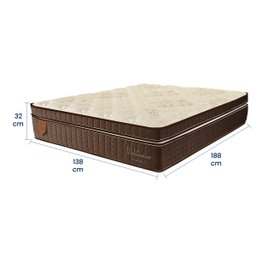 Colchão Casal 138x188x32 Mediterrâneo Prorelax Molas Ensacadas Euro Pillow One Face - Marrom - 5