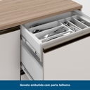 Ver imagem 6 de Cozinha Modulada Completa 7 Portas 4 Gavetas com Balcão para Cooktop Etna Bege/Carvalho Oak/Off White