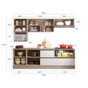 Ver imagem 4 de Cozinha Modulada Completa 7 Portas 4 Gavetas com Balcão para Cooktop Etna Bege/Carvalho Oak/Off White