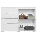 Ver imagem 4 de Cômoda para Quarto 4 Gavetas 2 Portas 147cm Texas Branco