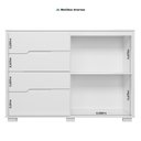 Ver imagem 6 de Cômoda para Quarto 4 Gavetas 2 Portas 147cm Texas Branco